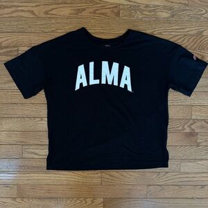 Alma Scots Black Crop Top T-Shirt *super soft!*